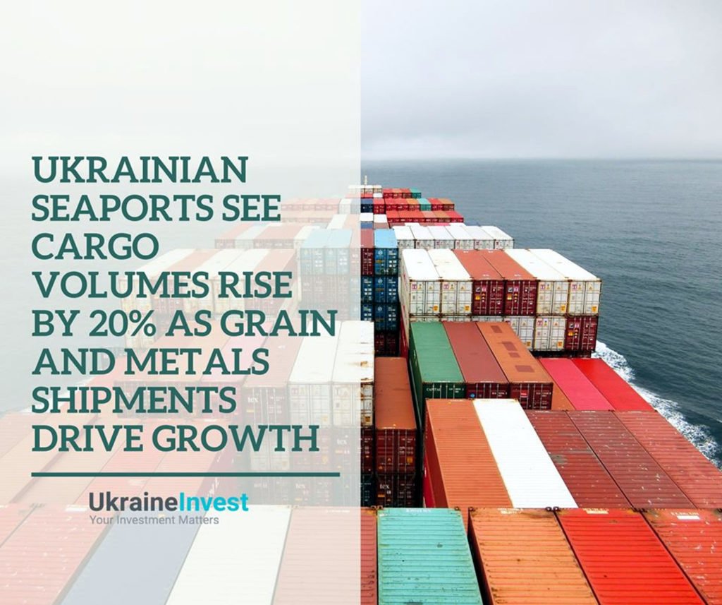 Ukraine’s seaports showed 20.2% year-on-year increase in cargo volumes
