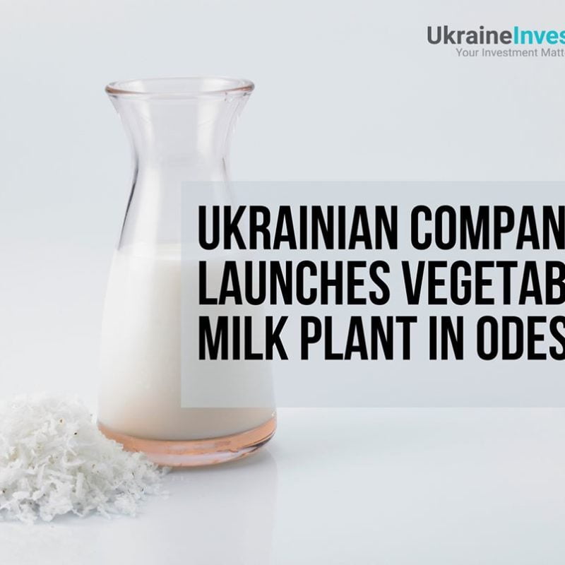 Ukrainian company launches vegetable milk plant near Odesa
