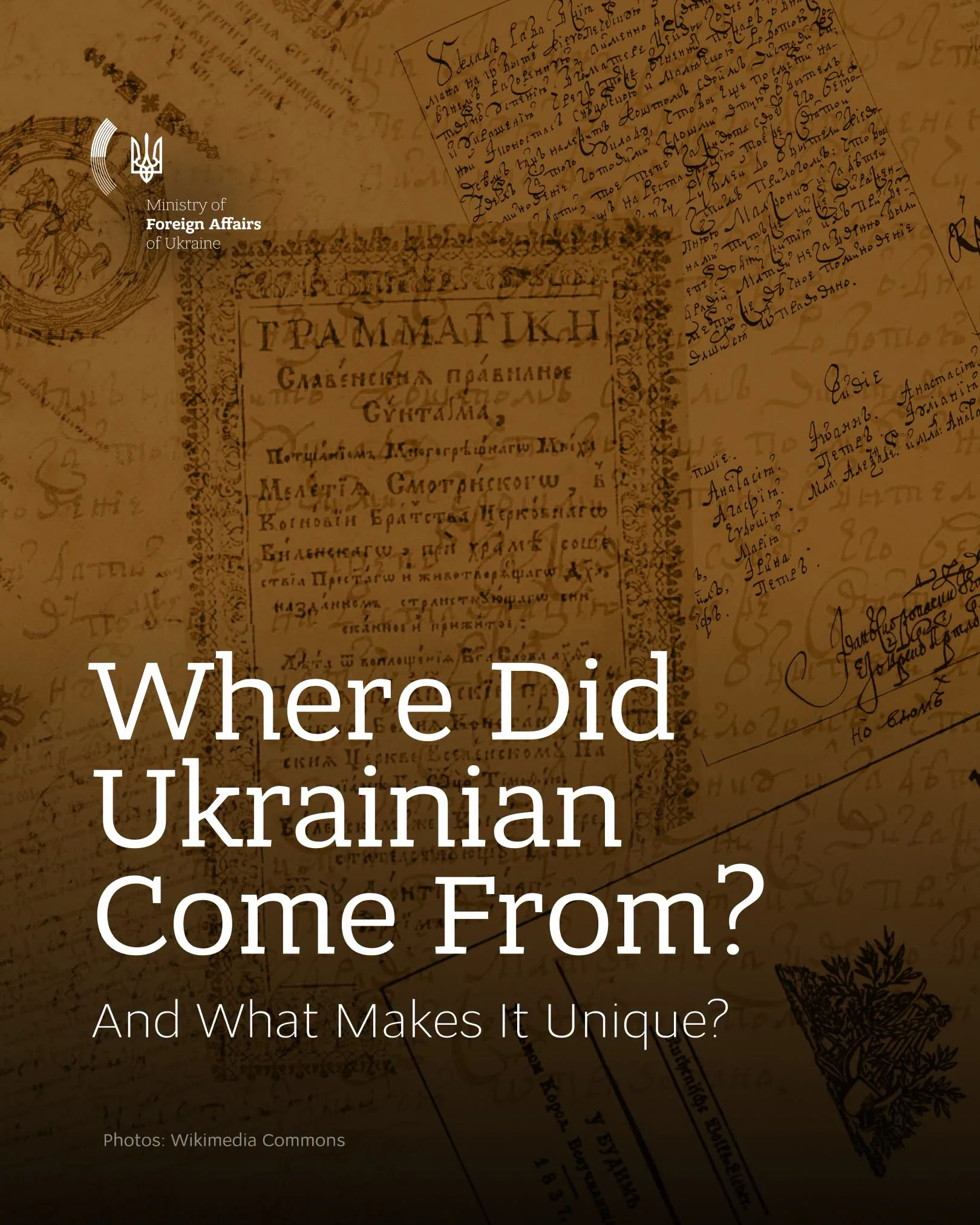 Origins and evolution of Ukrainian language through the centuries