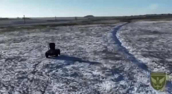 Ukrainian ground drone drove 4 kilometers into occupied territories to blow up road bridge [video]
