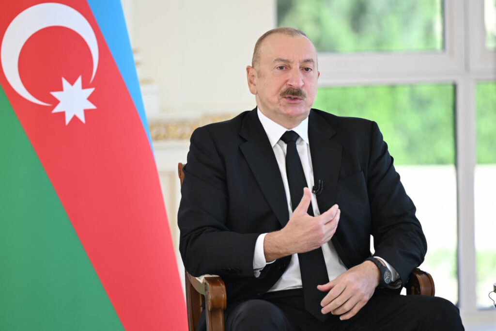 Azerbaijani president accused russia of occupying Azerbaijan in 1920