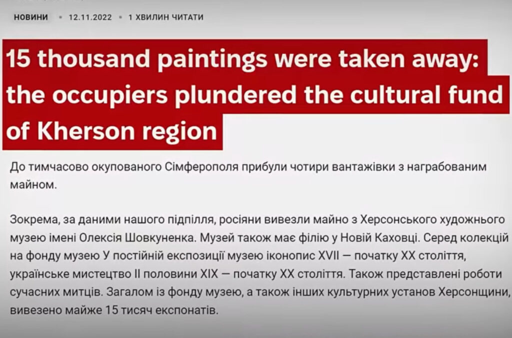 russians loot art and use it as a screen for russian crimes – suspilne.media
