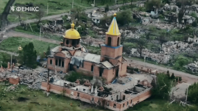 Footage of “liberated” Vodyanske in Donetsk Oblast